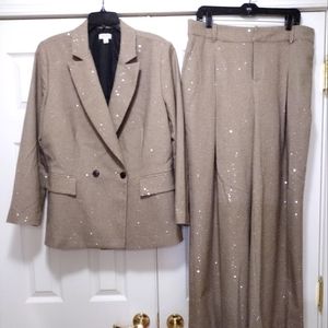 On 34th sequin double breast suit
